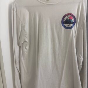 Blue 84 White Long Sleeve Shirt with Mountain Graphic Wyoming